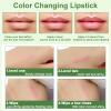 2PCS Aloe Vera Lipstick,Long Lasting Nutritious Color Changing Lip Balm,Natural Moisturizer Magic Temperature Color Change Lip Gloss,Green view 4