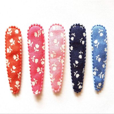 100 Pcs Mix Colos White Tiny tulip flower Jeans Hair Clip Covers Size 55 Mm