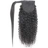 Feelgrace Curly Human Hair Ponytail Extension with Wrap Around 10A Brazilian Human Hair 3C Afro Curly Ponytail Clip in Human Hair Extension Long Curly Wavy 20 Inch view 2