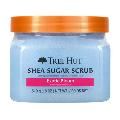 Tree Hut Exotic Bloom Shea Sugar Scrub | Exfoliating Body Scrub Removes Dead, Dry Skin for a Soft & Hydrated Feel | Nourishing Essential Body Care | 18 fl oz.