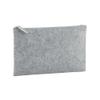 BagBase Polyester Felt Accessory Pouch BG725 -Multi-Purpose Use Case Make Up Bag - Grey Melange view 1