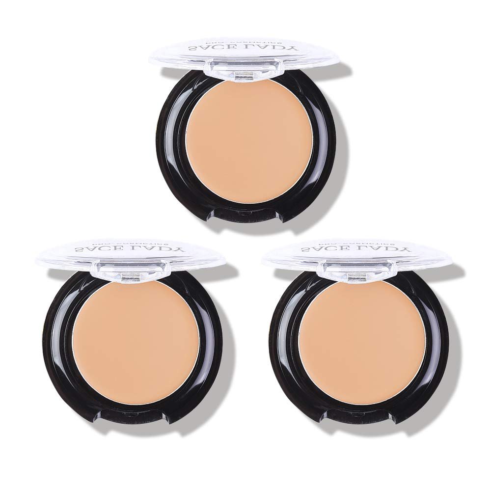 3 Pack Full Coverage Concealer Cream Makeup, Waterproof Matte Smooth Concealer Corrector for Dark Spot Under Eye Circles/Blemishes (35g/0.18Oz, #30 Light Natural)