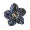 Blue Denim Flower Lapel Pin, Blue Hair Clip, Floral Accessories for Him, Flower Pins for Her, Blue and Silver Boutonniere view 1