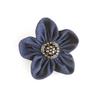 Blue Denim Flower Lapel Pin, Blue Hair Clip, Floral Accessories for Him, Flower Pins for Her, Blue and Silver Boutonniere view 3