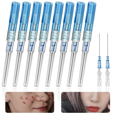 Anghie 10pcs Piercing Tools - 22G Catheter Piercing Ear Nose Body Tools Piercing Supplies.