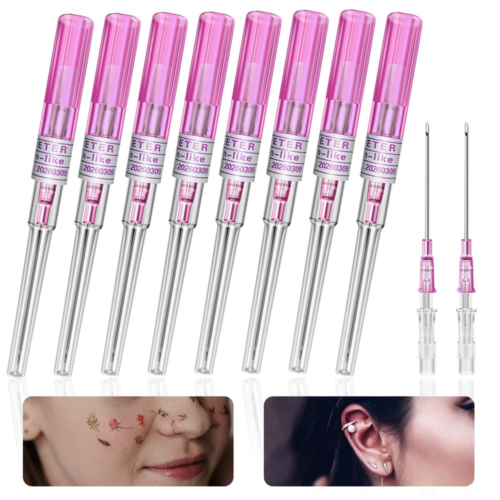 Catheter Piercing Needles - Anghie 10pcs 20G Catheter Piercing Needles IV Catheter Needles Ear Nose Piercing Needles for IV Start Kits Body Piercing Tattoo Tools Piercing Supplies (20G)