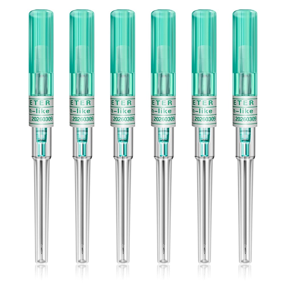 combofix 6pcs 18G Gauge Disposable Catheter Piercing Needles IV Catheter Needles for Ear Nose Belly Nipple Piercing