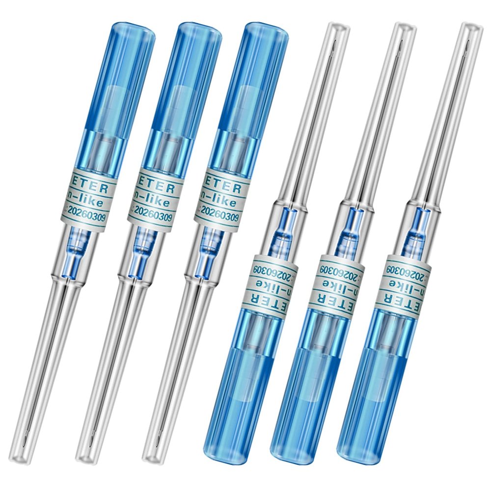 combofix Catheter Piercing Needles 6pcs 22G Gauge Catheter Piercing Needles IV Catheter Needles for Ear Nose Belly Piercing Disposable Piercing Needles