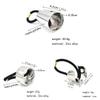 Fodattm Set of 3 Metal Gothic Punk Ponytail Holder Hair Cuff Hair Band Stretch Headwear Elastic Hair Ties Fashion Hair Rope (Silver) view 2