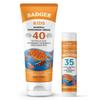 Badger Kids Mineral Sunscreen Combo, SPF 40 Cream + SPF 35 Kids Face Stick, Organic Sunscreens w/Mineral Zinc Oxide, Water Resistant, Reef Safe Broad Spectrum, Tangerine & Vanilla Scent, 2-Count view 1