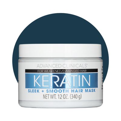 Advanced Clinicals Keratin Hair Mask Treatment, 12 Fl Oz - For Color Treated Hair, Detoxifying Keratin Conditioner To Strengthen Broken, Fortifying Hair Repair Mask With Shea Butter