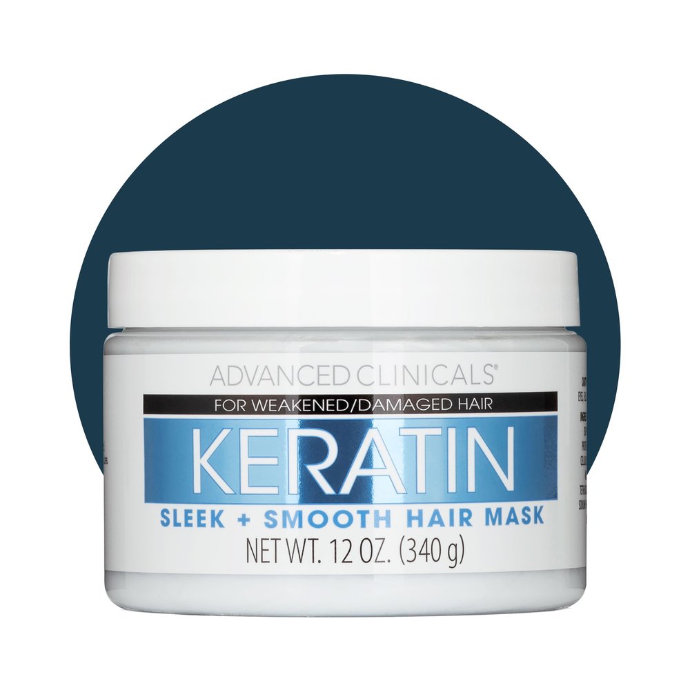 Advanced Clinicals Keratin Hair Mask Treatment, 12 Fl Oz - For Color Treated Hair, Detoxifying Keratin Conditioner To Strengthen Broken, Fortifying Hair Repair Mask With Shea Butter