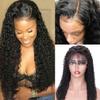 150% Density Lace Front Human Hair Wigs 8A Brazilian Curly Wig Pre plucked Hairline Human Hair Wigs with Baby Hair for Black Women (18Inch,Natural) view 2