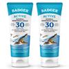 Badger Mineral Sunscreen Cream SPF 30, Zinc Oxide Sun Care, 98% Organic, Reef Safe, Water Resistant, Unscented Face and Body Sunscreen Travel Size, 2.9 fl oz, 2-Pack view 1