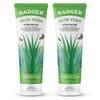Badger Organic Aloe Vera Gel for Face & Body, 96% Pure Unscented Organic Aloe Gel for Cooling, Soothing, Non-Sticky Sunburn Relief, Vegan, Fair Trade & Hypoallergenic, 4 fl oz, 2-Pack view 1