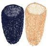 2pcs Crochet Hair Snood Long Hair Sleeping Cap Hair Net Hair Protector Handcraft (, Khaki) view 1