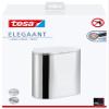 tesa ELEGAANT Cosmetic Bin, Elegant Design, includes Adhesive Solution, Metal, Chrome-Plated, Guaranteed Rustproof, 220 mm x 260 mm x 160 mm view 3