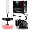 RICRIS Premium Makeup Brush Cleaner Dryer Super-Fast Electric Brush Cleaner Machine Automatic Brush Cleaner Spinner Makeup Brush Tools (White) view 1