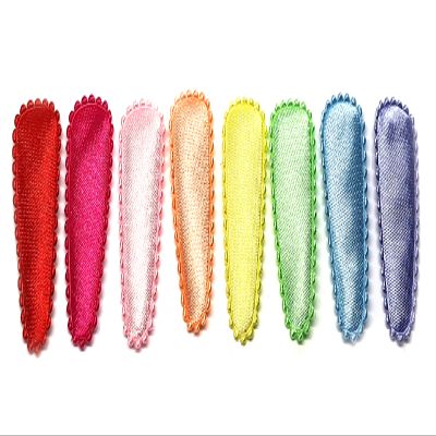 100 Pcs Mix rainbow Colors Small plain Satin Hair Clip Covers accessories Size 35 Mm