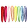 100 Pcs Mix rainbow Colors Small plain Satin Hair Clip Covers accessories Size 35 Mm view 1