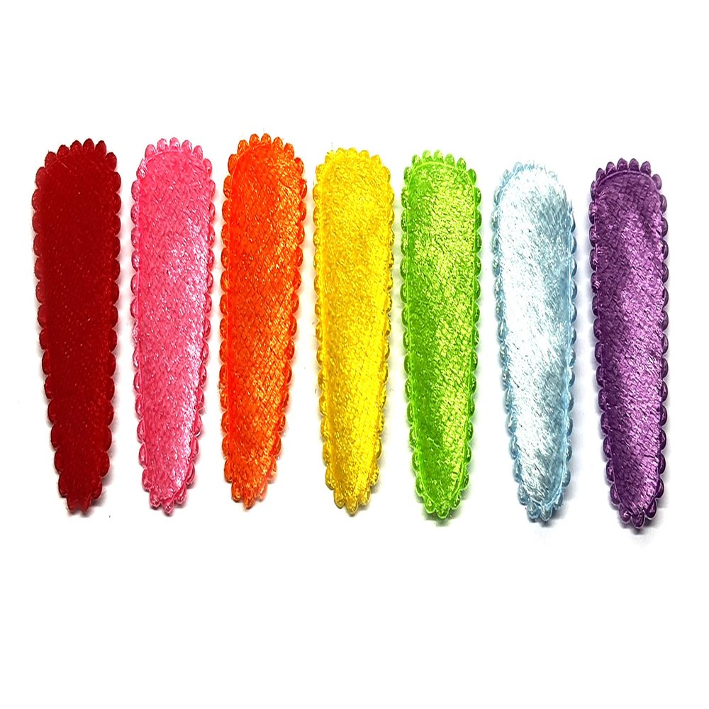 100 Pcs Mix rainbow Colors Small plain felt Hair Clip Covers accessories Size 35 Mm