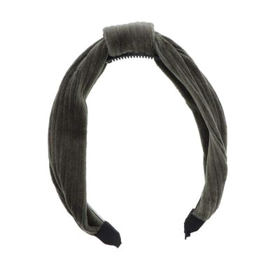 Velour Square Knot headband for Women and Girls - Green