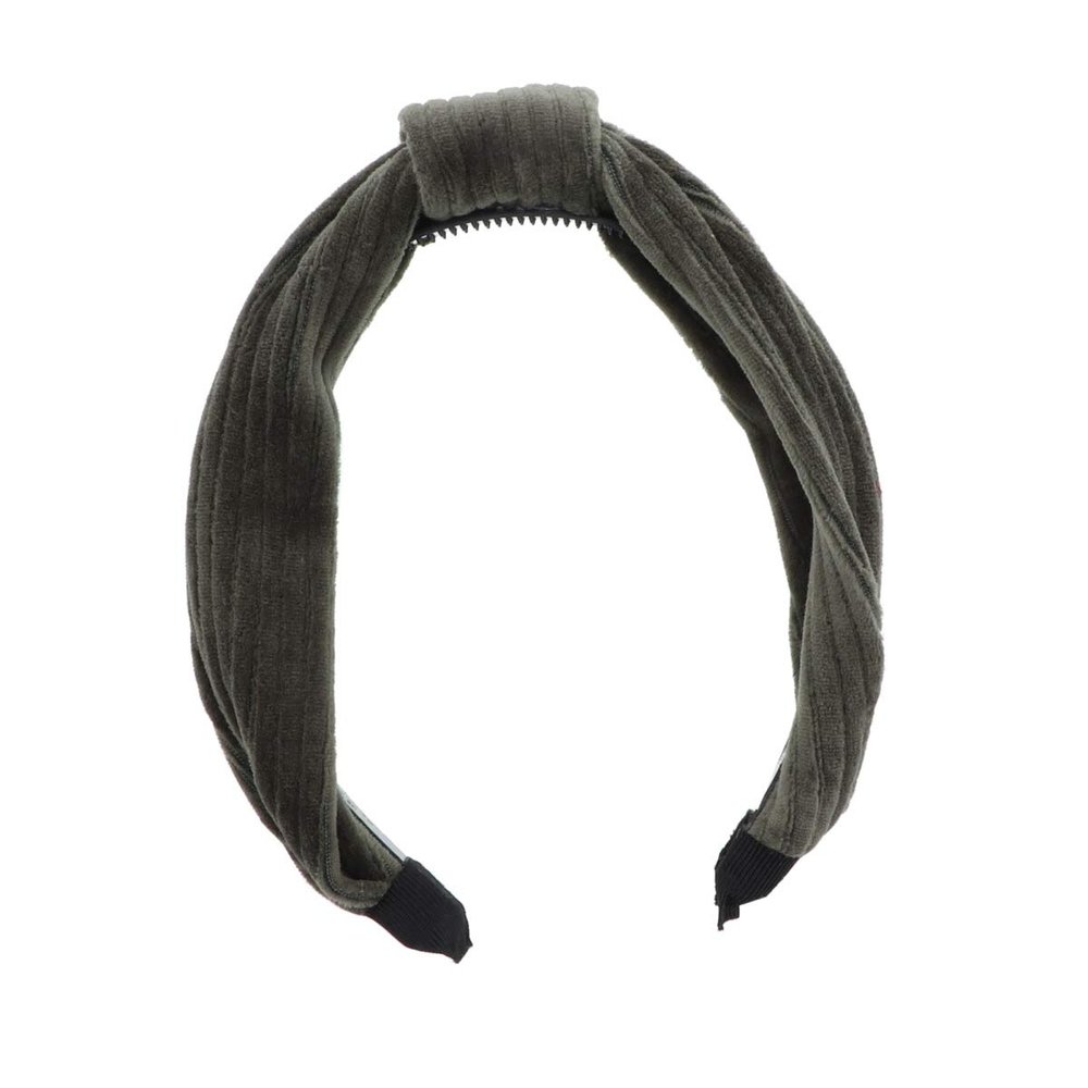 Velour Square Knot headband for Women and Girls - Green