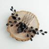 Aimimier Bridal Black Crystal Hair Comb Marquise Back Comb Wedding Headpiece Prom Party Festival Hair Accessories for Women and Girls view 4