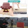 Dkeli Portable Massage Table Spa Bed Folding 84 Inch Height Adjustable 2 Fold Massage Bed with Carry Case PU Leather Professional Facial Salon Tattoo Bed with Face Cradle, Hold Up to 450Lbs, Burgundy view 3