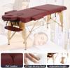 Dkeli Portable Massage Table Spa Bed Folding 84 Inch Height Adjustable 2 Fold Massage Bed with Carry Case PU Leather Professional Facial Salon Tattoo Bed with Face Cradle, Hold Up to 450Lbs, Burgundy view 4