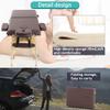 Dkeli Portable Massage Table Spa Bed Folding 84 Inch Height Adjustable 2 Fold Massage Bed with Carry Case PU Leather Professional Facial Salon Tattoo Bed with Face Cradle, Hold Up to 450Lbs, Brown view 3