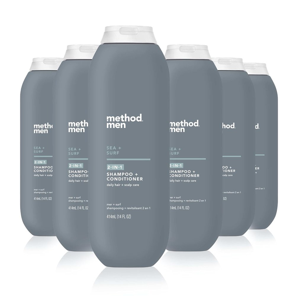 Method Men 2-in-1 Shampoo + Conditioner; Sea + Surf; Pack Of 6; Sea & Surf; 6 Count