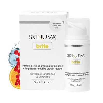 Skinuva Brite Dark Spot Treatment  Tone-Enhancing Cream Formulated with Growth Factors, Vitamin C, and Niacinamide For All Skin Types