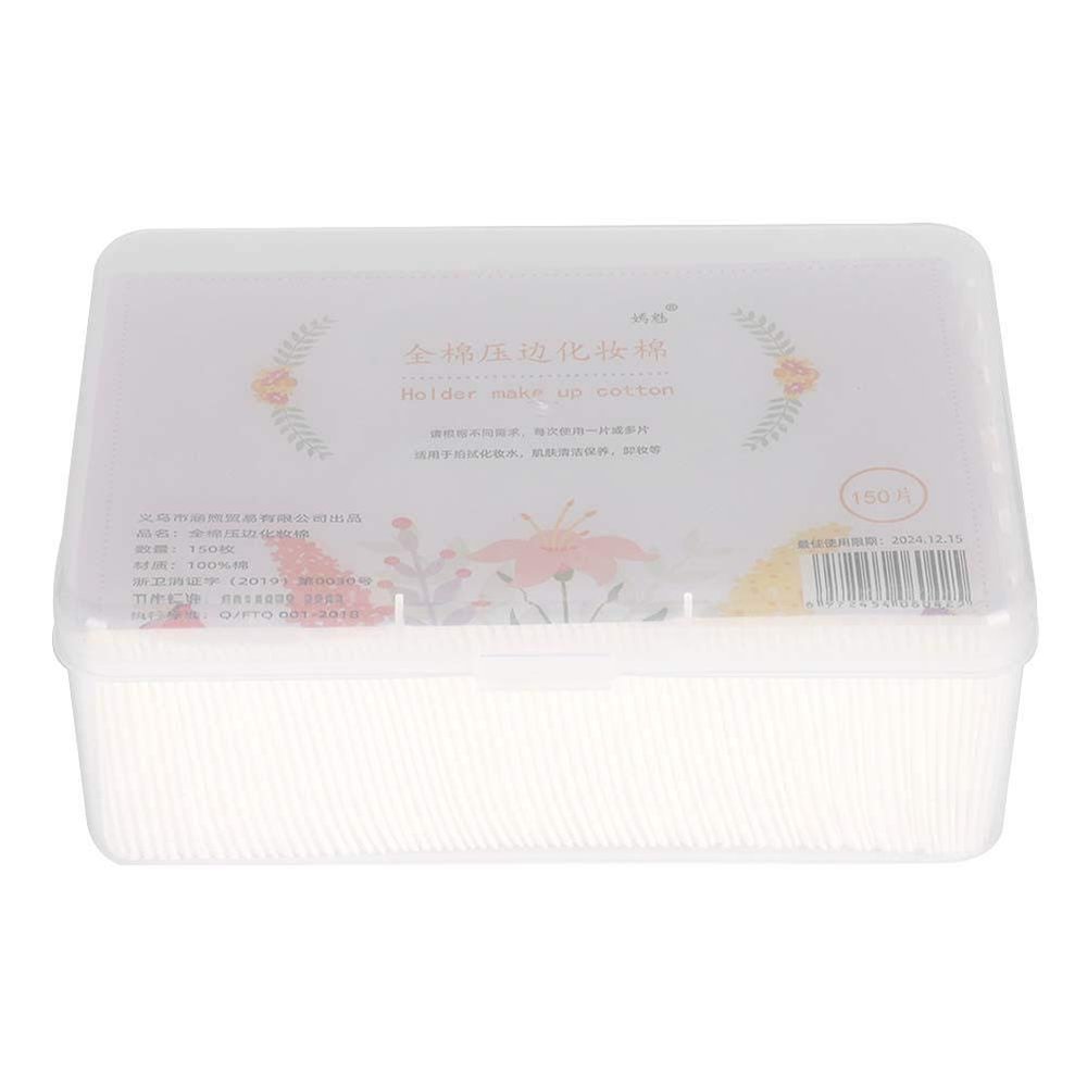 150pcs/box Pure Cotton Pads, Soft Cotton Makeup Towel Removal Face Cleansing Wipes For Cosmetics, Sensitive Skin, Nails