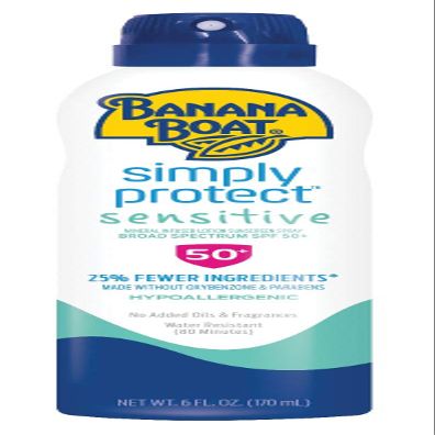 Banana Boat Spf#50+ Simply Protect Sensitive 6 Ounce Spray (Pack of 3)