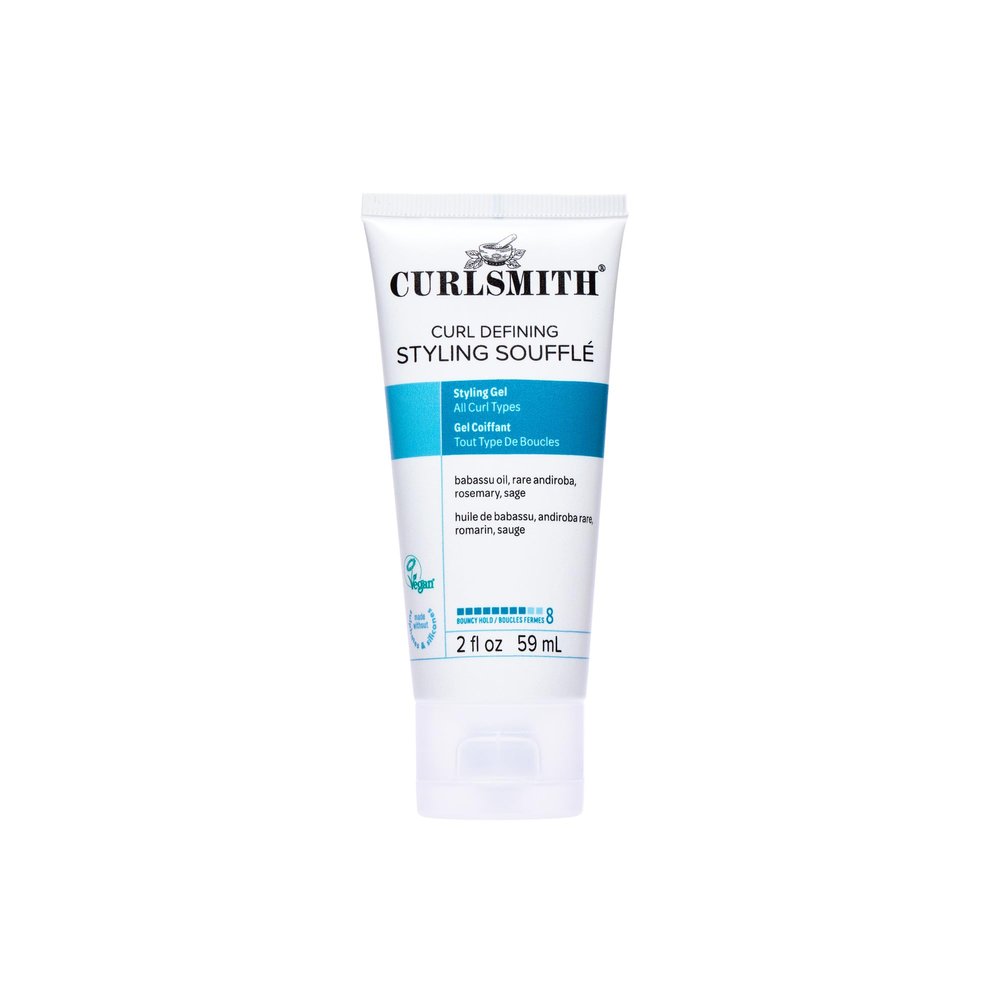 CURLSMITH Curl Defining Styling Souffl - Strong Hold Gel, Definition & Frizz Control, For All Curl Types, Vegan (2 oz)
