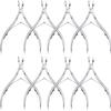 8 Pieces Cuticle Trimmer Stainless Steel Cuticle Nippers Pointed Blade Dead Skin Cutter Clipper Remover Scissors Manicure Tools for Fingernails and Toenails(Silver) view 1