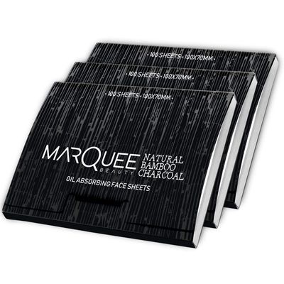 (3 PK) Oil Blotting Sheets - Natural Bamboo Charcoal Oil Absorbing Tissues- 300 Pcs Organic Blotting Paper- Beauty Blotters for the Face- Papers Remove Excess Shine- For Facial Make Up & Skin Care