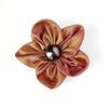 Handmade Flower Lapel Pin Boutonniere, Floral Pin Suit Accessories, Fabric Flower, Silk Flower Lapel Pin view 1