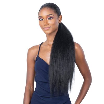 Organique Mastermix Synthetic Pony Pro Wrap Around Ponytail - NATURAL YAKY 24" (1B Off Black)