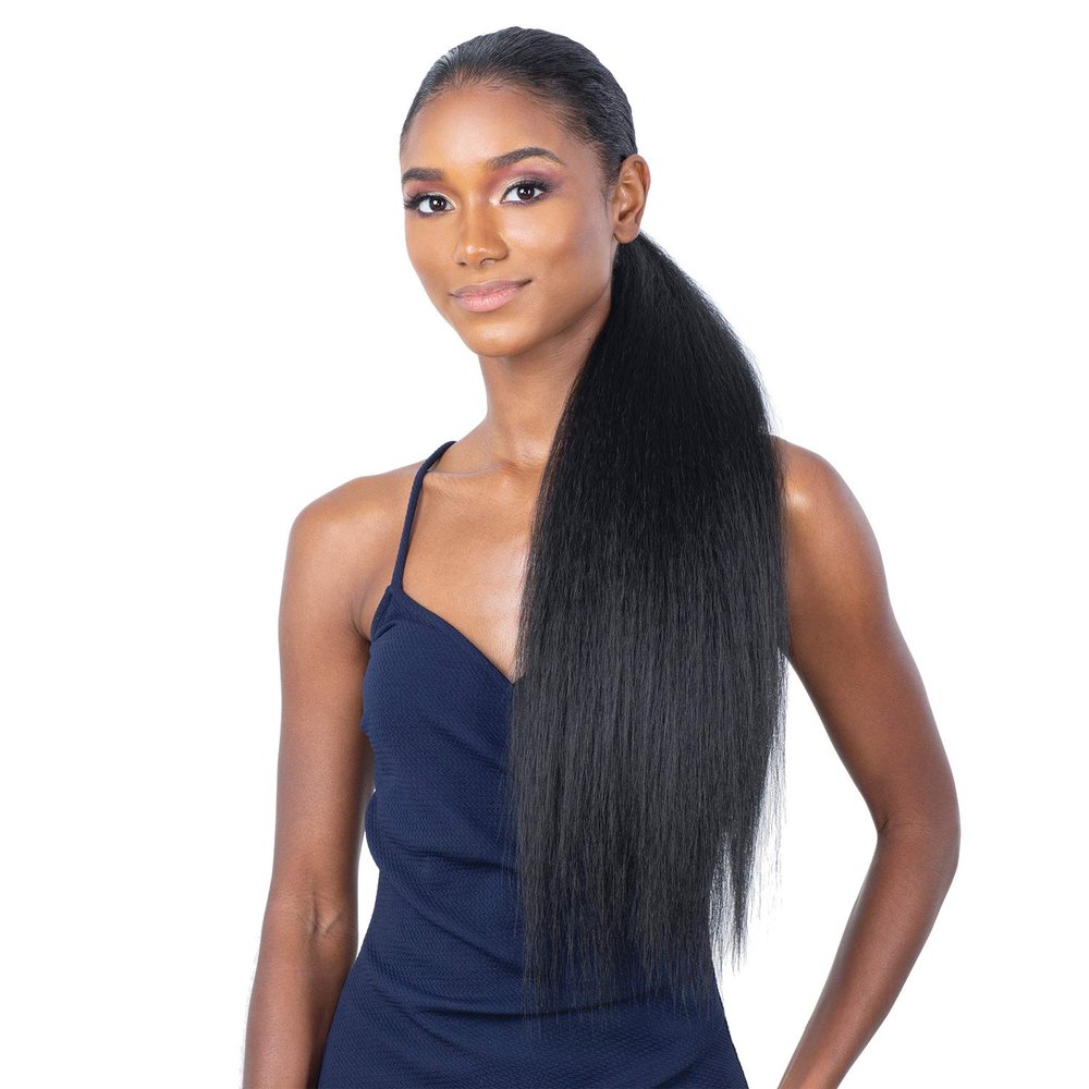 Organique Mastermix Synthetic Pony Pro Wrap Around Ponytail - NATURAL YAKY 24" (1B Off Black)