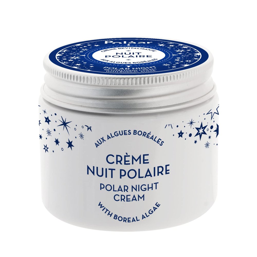 Polar - Polar Night Revitalizing Cream with Boreal Algae - Smoothing, Regenerating, Detoxifying Moisturizing Night Cream - Vegan, Cruelty Free, Made in France - 1.7 fl oz