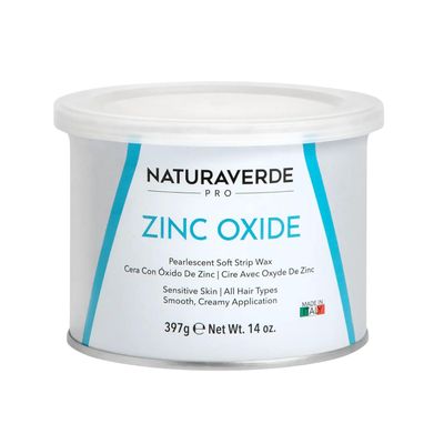 NaturaverdePro Zinc Oxide Soft Wax for Sensitive Skin, Body and Facial Hair Removal, Wax Hair Remover for Women, Sensitive Skin - 14oz
