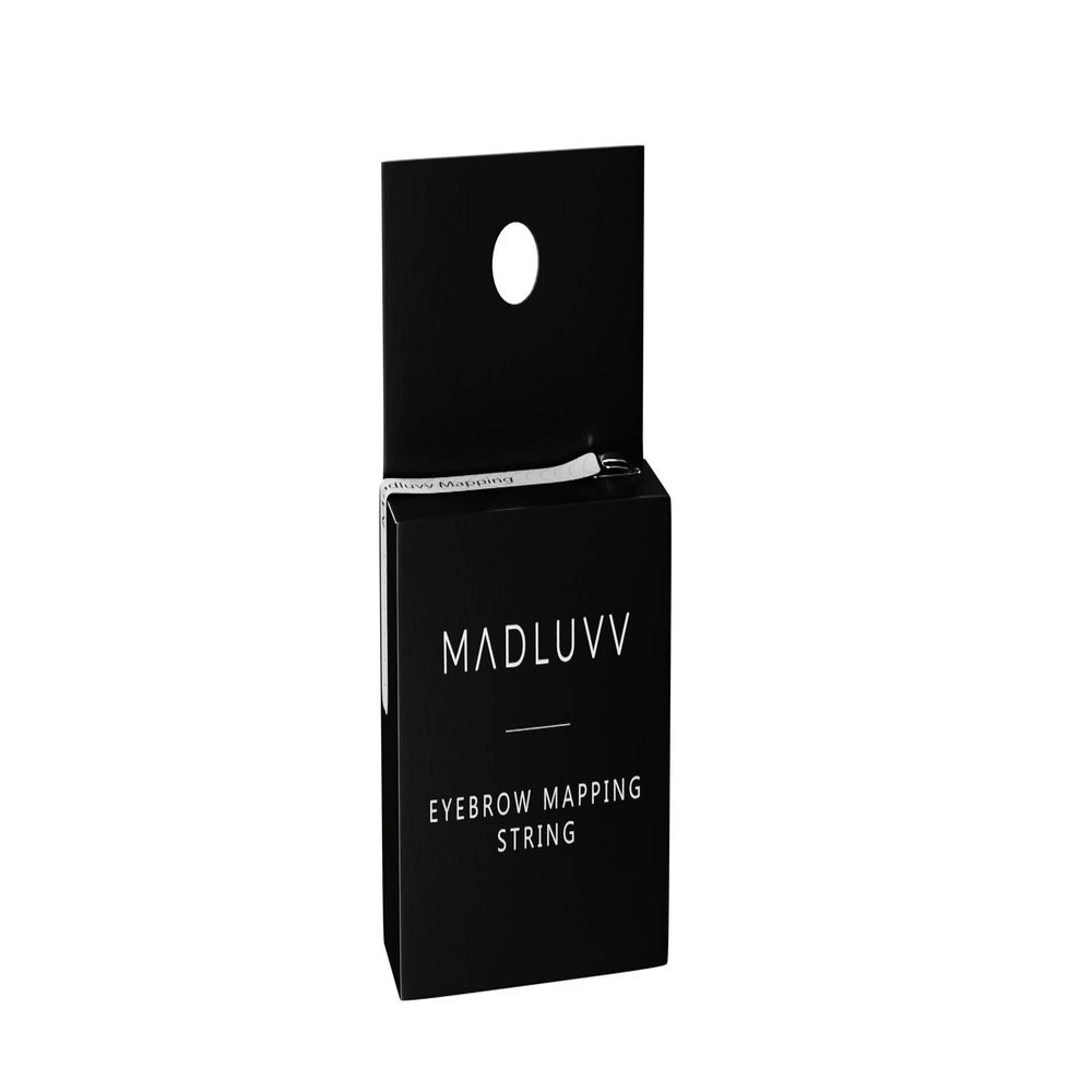 MADLUVV Mapping String  Black Pre-Inked Brow Mapping String for Microblading & PMU  Professional Cosmetic Grade String Mapping Tool for Eyebrow Shaping  Hypoallergenic & Cruelty Free 1 Pack