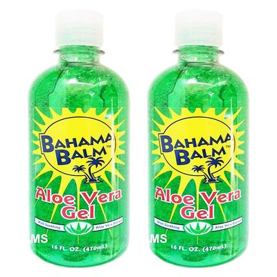 Bahama Balm 16oz Aloe Vera Gel After Sun Skin Care (2 Pack)
