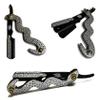 Barbershop Beauty Salon Top Of The Line Straight Edge Shaving Razor With a Unique Snake Style Design in Gray and Black view 1
