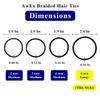AwEx Hair Ties, Large Black: 50 PCS, 4 mm Thick, 170 mm Circumference, No Metal, Ouchless, Non-Tangle, Non-Pull - Great for Thick, Curly, Wavy Hair view 2