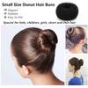 4 Pack Extra Small Hair Bun Maker Mini Chignon Hair Doughnut Shaper Hair Donut Sock Bun Form for Kids, Girls, Short and Thin Hair (Small Size 2.4 Inch, Black) view 3