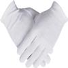 100% Cotton Gloves, 6 Pairs White Cotton Gloves for Women Dry Hands Eczema SPA Moisturizing - Work Glove for Serving Archival Coin Jewelry Inspection view 1