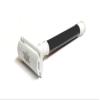 Classic Style Stainless Double Edge Blade Safety Razor - Black and White Finish view 2
